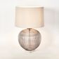 Linden Smoke Glass Table Lamp with Natural Linen Shade