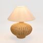 Dallas Rattan Table Lamp with linen shade