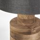 Circa Timber Table Lamp Small Black Shade