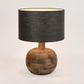 Arum Timber Table Lamp Black Shade