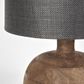 Arum Timber Table Lamp Black Shade