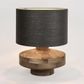 Circa Timber Table Lamp Large Black Shade