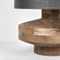 Circa Timber Table Lamp Large Black Shade