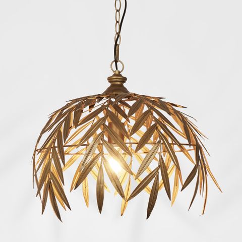 Leaves Ceiling Pendant Antique Brass