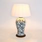Ashleigh Ceramic Blue & White Table Lamp & Shade