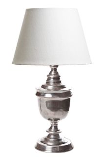 Sheffield Table Lamp Base Antique Silver- Base Only