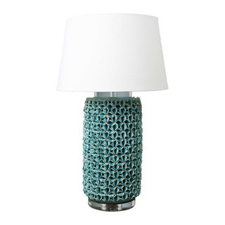 Wynberg Ceramic Table Lamp Base Turquoise- Base Only