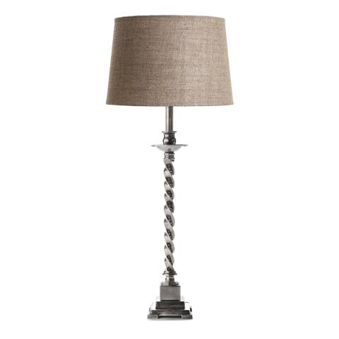 Roxbury Table Lamp Base Antique Silver- Base Only