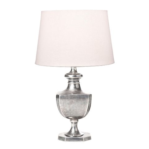 Albany Table Lamp Base Antique Silver- Base Only