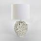 Londolozi Ceramic Table Lamp with Linen Shade Cream
