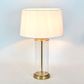 Iris Glass Table Lamp Base Antique Brass- Base Only