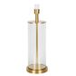 Iris Glass Table Lamp Base Antique Brass- Base Only