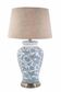 Aviary Ceramic Table Lamp Base Blue and White- Base Only
