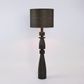 Magnus Wood Floor Lamp Black Base with Black Shade