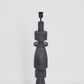 Magnus Wood Floor Lamp Black Base with Natural Shade