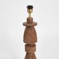 Magnus Wood Table Lamp Saddle Base with Black Shade