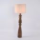 Magnus Wood Floor Lamp Saddle Base with Natural Shade
