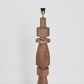 Magnus Wood Floor Lamp Saddle Base with Natural Shade