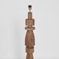 Magnus Wood Floor Lamp Saddle Base with White Shade