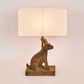 Simon - Dark Natural - Small Wooden Rabbit Table Lamp