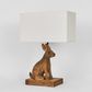 Simon - Dark Natural - Small Wooden Rabbit Table Lamp