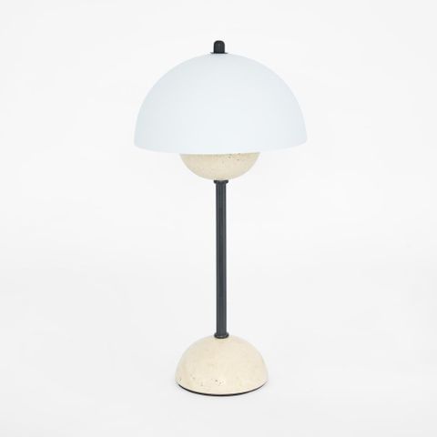 Tondo Travertine Table Lamp