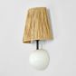 Cove Wall Light Wall Light with Raffia Shade