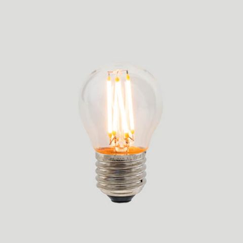 G45 Fancy Round E27 LED Filament - Clear Glass - 3W E27 2200k