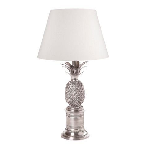 Bermuda Pineapple Table Lamp Base Antique Silver- Base Only