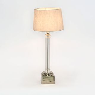 Rockpool Pillar Table Lamp Base Nickel- Base Only