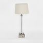 Rockpool Pillar Table Lamp Base Nickel- Base Only