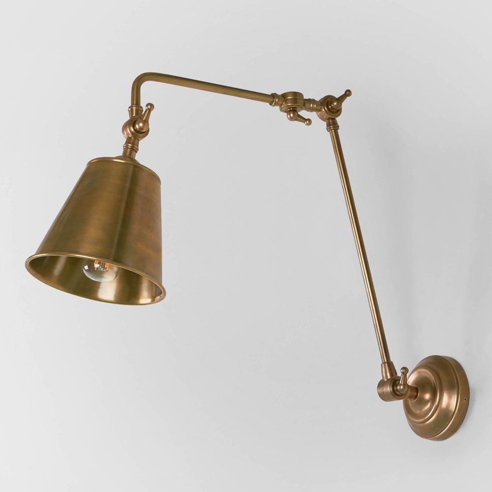 Brass articulating wall deals sconce