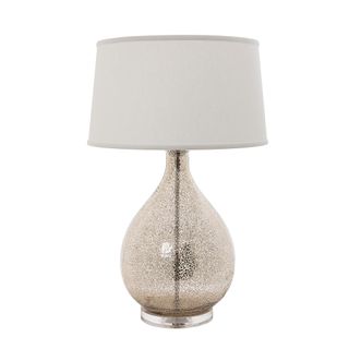 Brompton Table Lamp with Linen Shade Silver