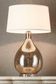 Brompton Table Lamp with Linen Shade Silver