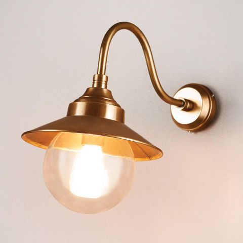 Zermatt Outdoor Wall Light Antique Brass