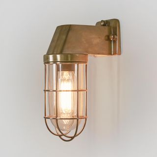 Royal London Outdoor Wall Light Antique Brass