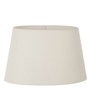 Linen Oval Lamp Shade XXL Textured Ivory