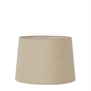 Linen Drum Lamp Shade Medium Dark Natural