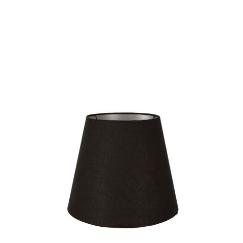 Linen Taper Lamp Shade XXS Black with Silver Lining