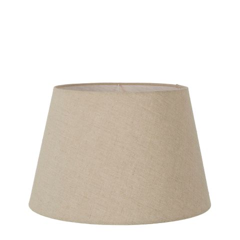 Linen Taper Lamp Shade Medium Dark Natural