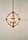 Hyatt Ceiling Pendant Medium Rust Brown and Silver Black