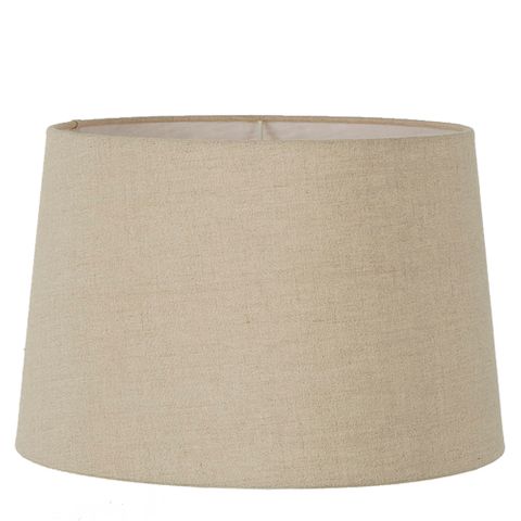 Linen Drum Lamp Shade XXL Dark Natural Linen