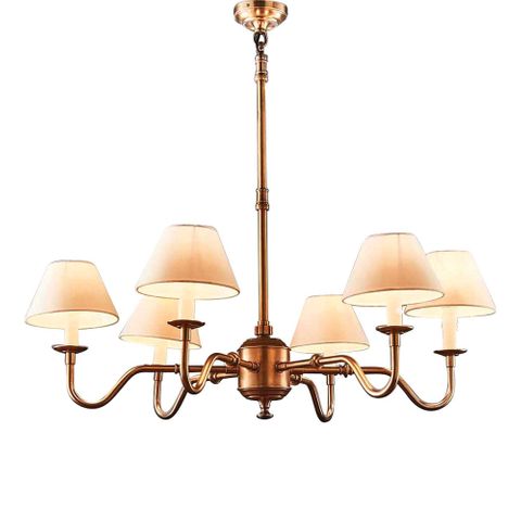 Prescot Chandelier Antique Brass