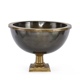Round Footed  Ice Bucket Antique Brass