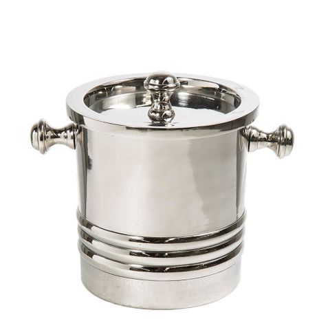 Round Ice Bucketwith Lid Nickel