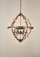 Hyatt Ceiling Pendant Large Rust Brown and Silver Black