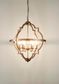 Hyatt Ceiling Pendant Large Rust Brown and Silver Black