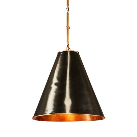 Monte Carlo Ceiling Pendant Large Black and Brass