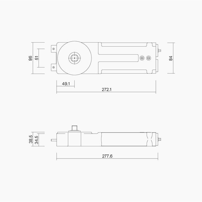 D3001 Transom Closer Size 2-4 Non Hold Open