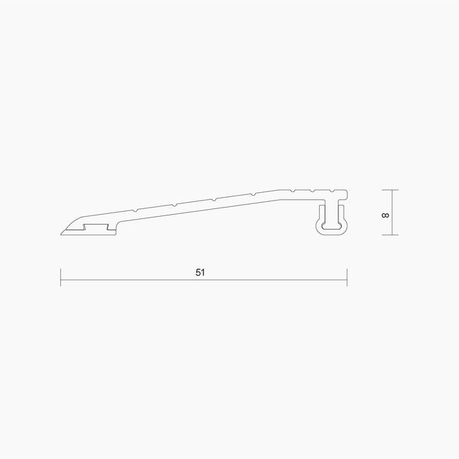 IS4080 51mm Compact Threshold Ramp 1000mm